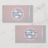 黒くグランジなテネシー州の州の旗 名刺 (正面/裏面)