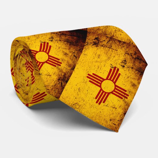 黒くグランジなニューメキシコの州の旗 ネクタイ (ロール)