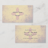 黒くグランジなニューメキシコの州の旗 名刺 (正面/裏面)