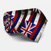 黒くグランジなハワイの州の旗 ネクタイ (ロール)
