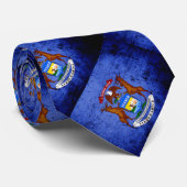 黒くグランジなミシガン州の旗 ネクタイ (ロール)