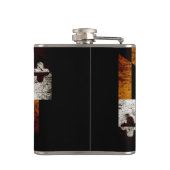 黒くグランジなメリーランドの州の旗 フラスク (裏面)