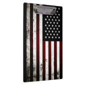 黒くグランジな米国旗 クリップボード (右)