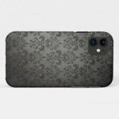 黒くグランジな花のダマスク織のゴシック様式iPhone 5sケース Case-Mate iPhoneケース (裏面(横))