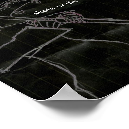 黒くスケートするか、死ぬ ポスター (角)