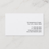 黒くストライプなカメラマンの名刺 名刺 (裏面)