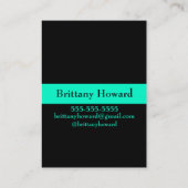 黒くストライプなテレホンカード コーリングカード (裏面)