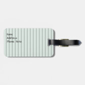 黒くストライプな荷物のラベルのテンプレート ラゲッジタグ (裏面横)