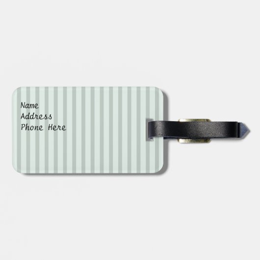 黒くストライプな荷物のラベルのテンプレート ラゲッジタグ (裏面横)