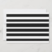 黒くストライプのな花の菓子16の誕生日の招待状 招待状 (裏面)