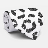 黒くフェイクなグリッターのヒョウのプリントの勾配 ネクタイ (ロール)