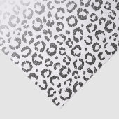 黒くフェイクなグリッターのヒョウのプリントの勾配 薄葉紙 (詳細)