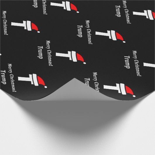 黒くモノグラムのなメリークリスマスのwrappingpaper ラッピングペーパー (角)