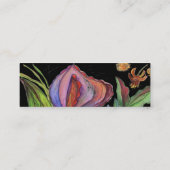 黒く劇的なプロフィールカード スキニー名刺 (裏面)