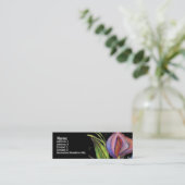 黒く劇的なプロフィールカード スキニー名刺 (スタンド正面)