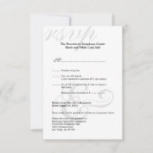 黒く及び白いお祭りの企業のなシンプルRSVPの応答 出欠カード (正面)