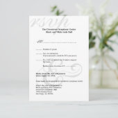 黒く及び白いお祭りの企業のなシンプルRSVPの応答 出欠カード (スタンド正面)