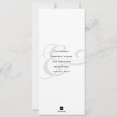 黒く及び白いお祭りの球のダンスの企業のな茶長さ 招待状 (裏面)