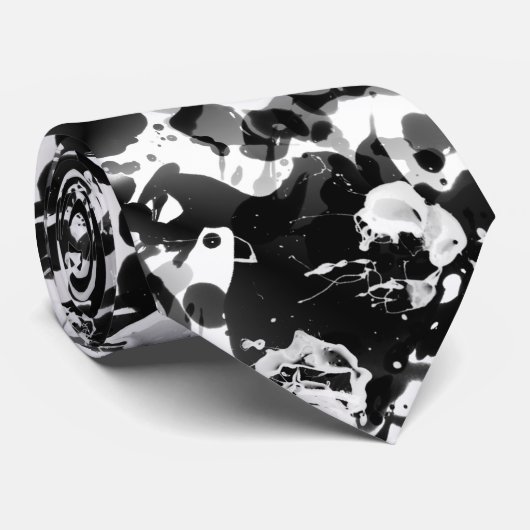 黒く及び白いインクは継ぎ目が無いパターンをはねかけます ネクタイ (ロール)