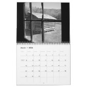 黒く及び白いカレンダーの美しい カレンダー (3月 2026)