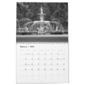 黒く及び白いカレンダーの美しい カレンダー (2月 2026)