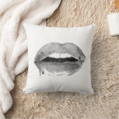 黒く及び白いキス クッション (ブランケット)