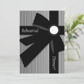 黒く及び白いギフトのリハーサルの夕食の招待状 招待状 (スタンド正面)