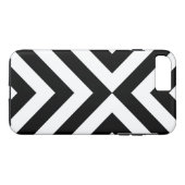 黒く及び白いシェブロンのiPhone 8/7のプラスの堅い場合 Case-Mate iPhoneケース (裏面(横))