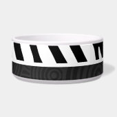 黒く及び白いシマウマは縞で飾ります ボウル (左)