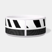 黒く及び白いシマウマは縞で飾ります ボウル (裏面)