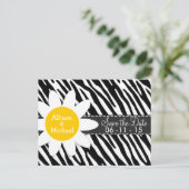 黒く及び白いシマウマ; 春のデイジー 案内ポストカード (スタンド正面)