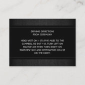 黒く及び白いシンプルのアールデコの披露宴カード エンクロージャーカード (裏面)