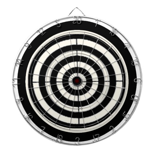 黒く及び白いターゲット ダーツボード (正面)