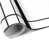 黒く及び白いタータンチェック ラッピングペーパー (ロールコーナー)