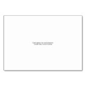 黒く及び白いダマスク織バラのテーブル数カード テーブルナンバー (裏面)