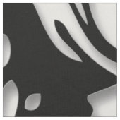 黒く及び白いダマスク織パターン ファブリック (クローズアップ)