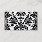 黒く及び白いダマスク織 名刺 (裏面)