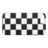 黒く及び白いチェック模様のパターンiPhone 8のプラスの場合 Case-Mate iPhoneケース (裏面(横))