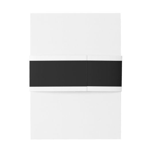 黒く及び白いトリムのパーソナライズな名前および日付 招待状ベリーバンド (裏面例)