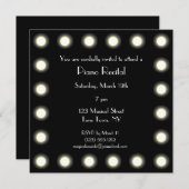 黒く及び白いハリウッドのユニセックスなピアノ演奏会 招待状 (正面/裏面)