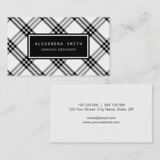 黒く及び白いバッファローの点検 名刺 (正面/裏面)