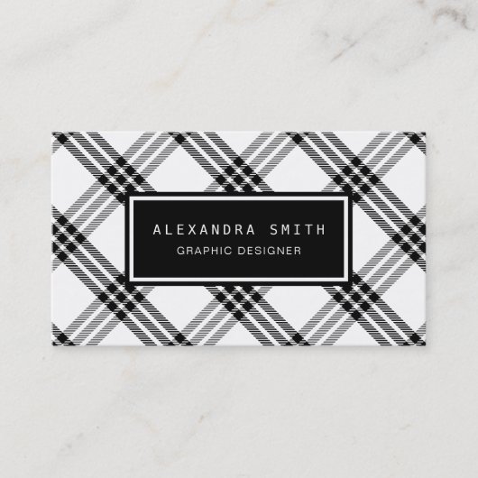 黒く及び白いバッファローの点検 名刺 (正面)