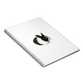 黒く及び白いバニーウサギのノート ノートブック (右側)