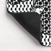 黒く及び白いパターンパッチワーク03 マウスパッド (コーナー)