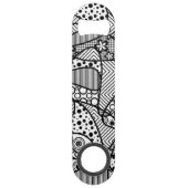 黒く及び白いパターンパッチワーク04 スピード栓抜き (裏面)