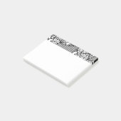 黒く及び白いパターンパッチワーク04 ポストイット (アングル)