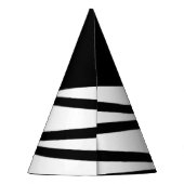 黒く及び白いパーティーの帽子 パーティーハット (裏面)