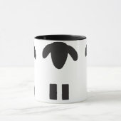 黒く及び白いヒツジのマグ マグカップ (中央)