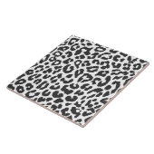 黒く及び白いヒョウのプリントのアニマル・スキンパターン タイル (側面)