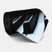 黒く及び白いピアノ鍵 ネクタイ (ロール)